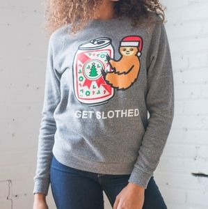 Get Slothed Ugly Christmas Sweatshirt Small